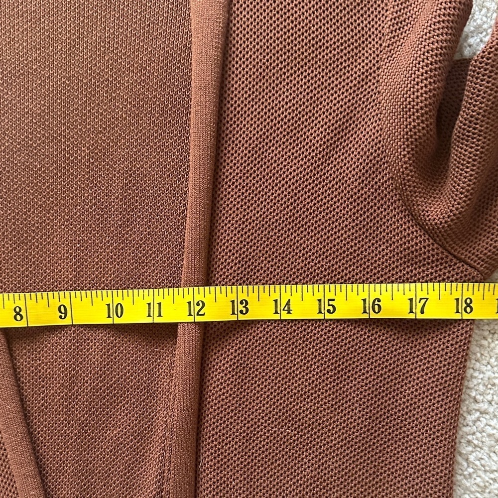 Eileen Fisher Women's Brown Rust Open Front Cardigan Casual Autumn Small Cozy - Picture 9 of 12